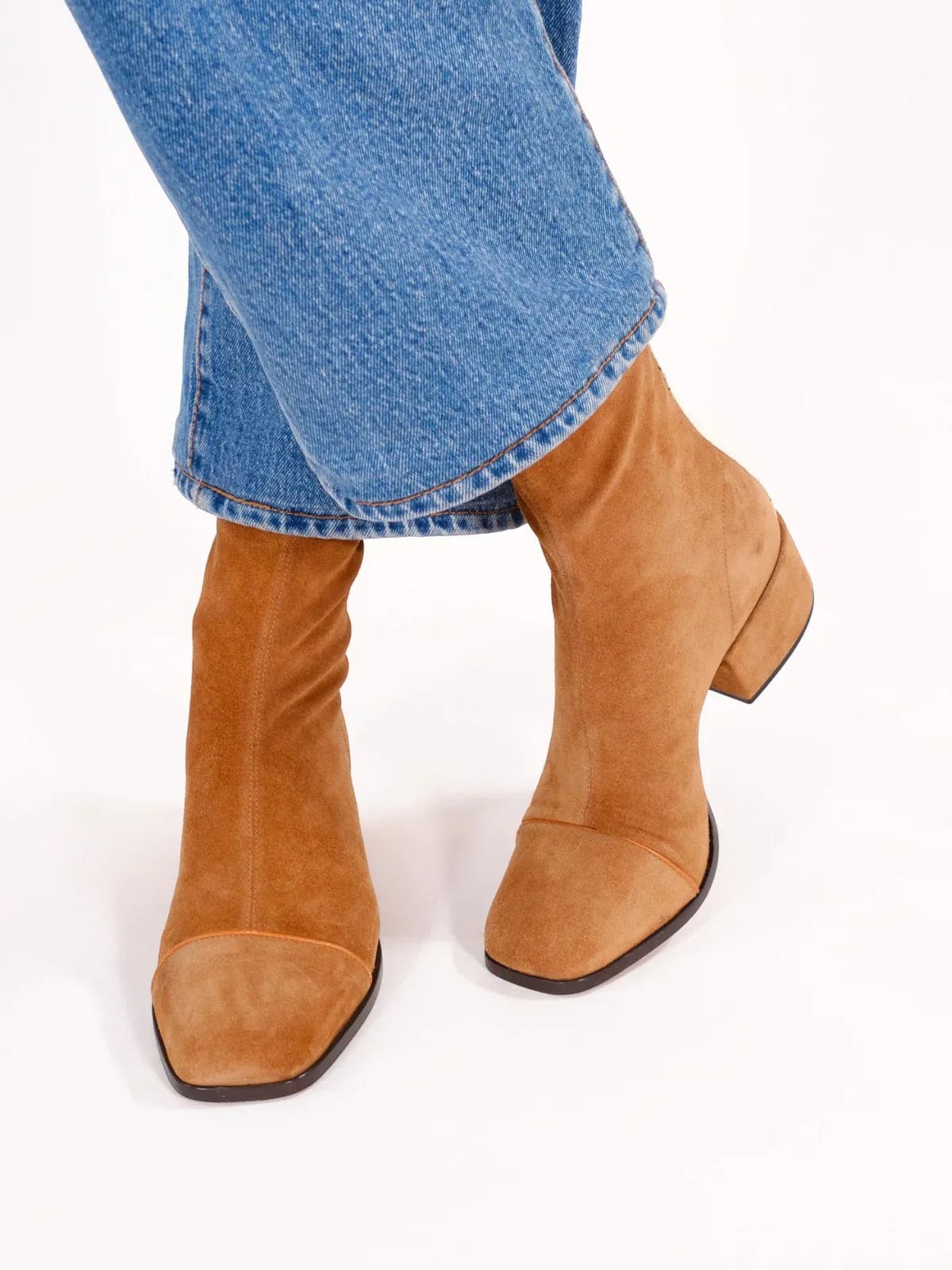 Valerie | Ankle Boots with Block Heel and Square Toe