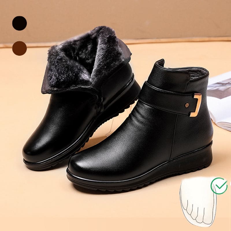 Diane | Ankle Boots with Buckle Strap Detail and Cushioned Sole