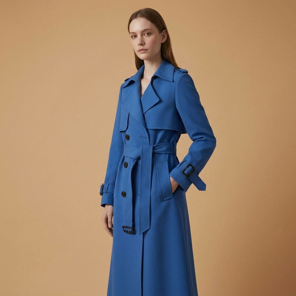 Freya | Belted Trench Coat with Classic Double-Breasted Closure