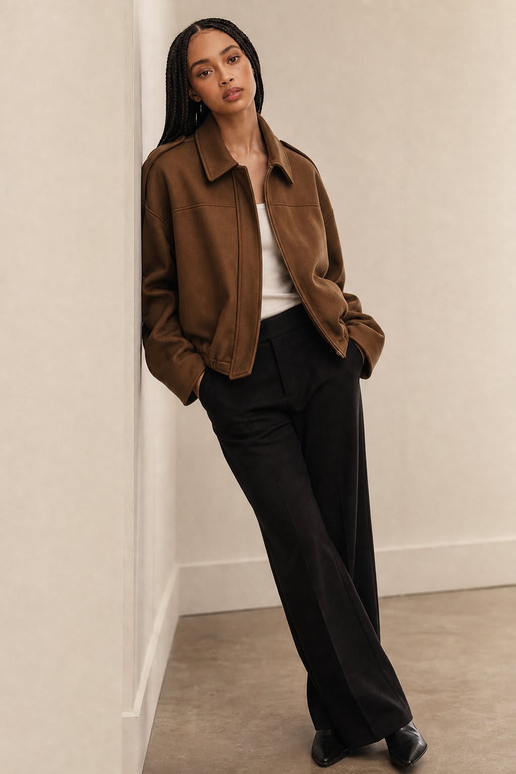 Gillian | bomber jacket with clean zip closure and relaxed silhouette