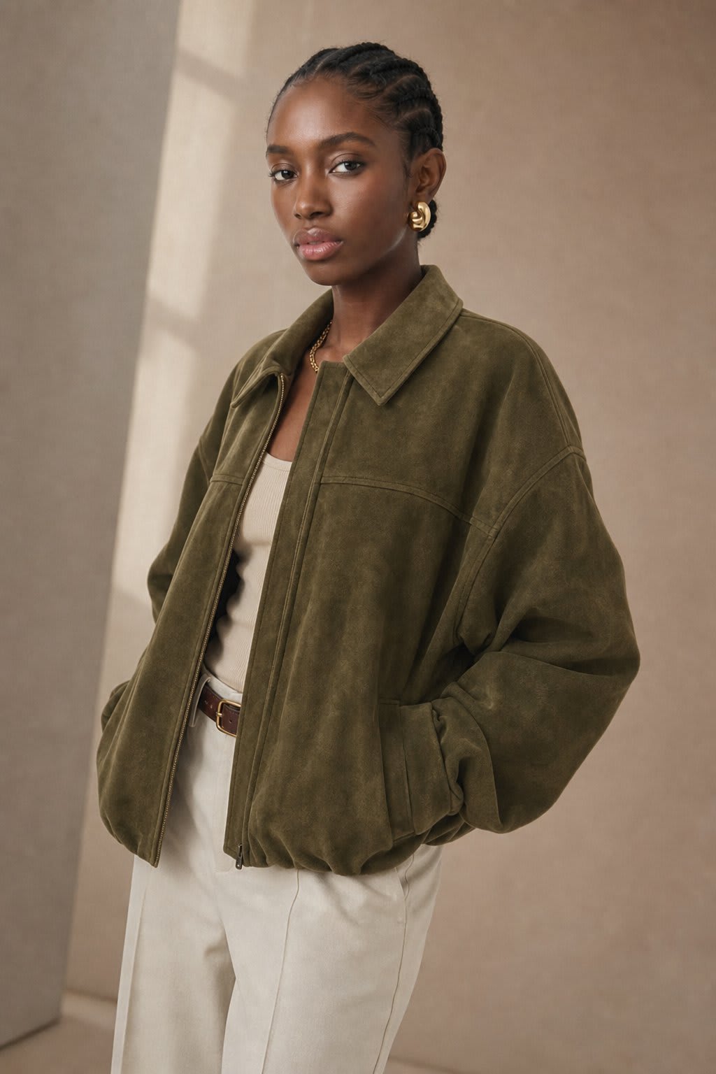 Gillian | bomber jacket with clean zip closure and relaxed silhouette