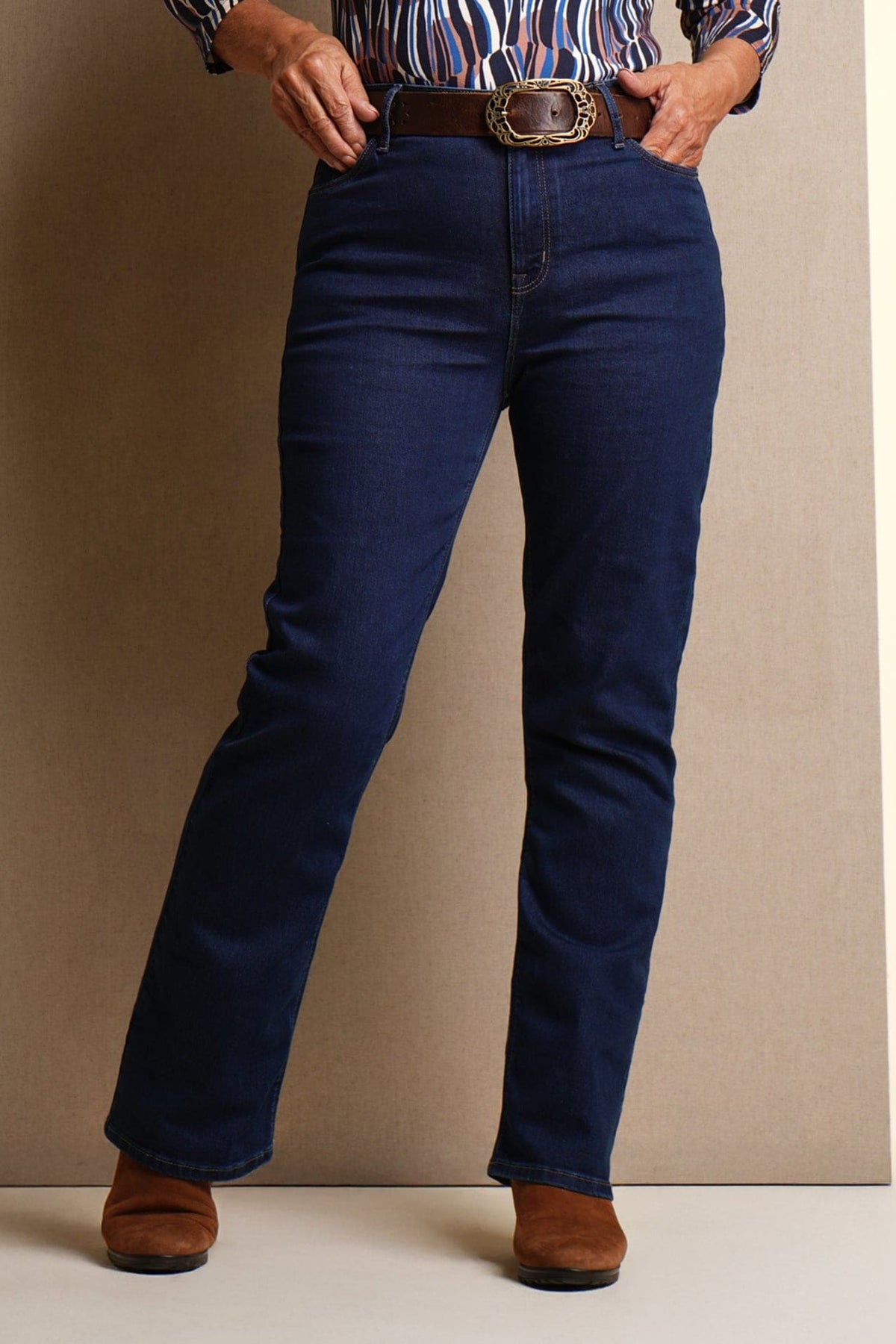 Diane | black high waist straight leg jeans with belt loops