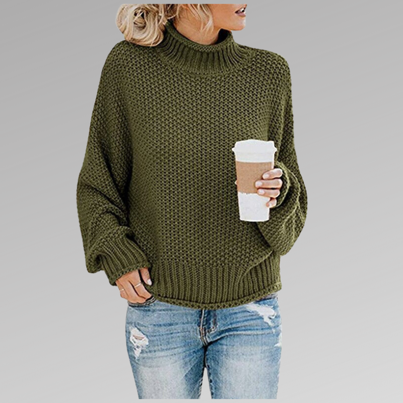 Ella | Chunky Knit Turtleneck Sweater with Relaxed Oversized Fit