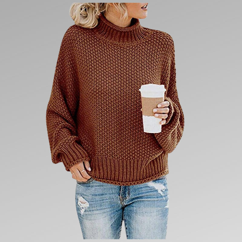 Ella | Chunky Knit Turtleneck Sweater with Relaxed Oversized Fit