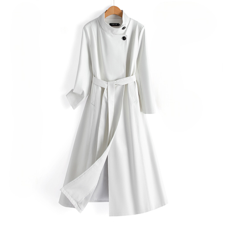 Linda | Longline Wrap Coat With Asymmetric Neckline