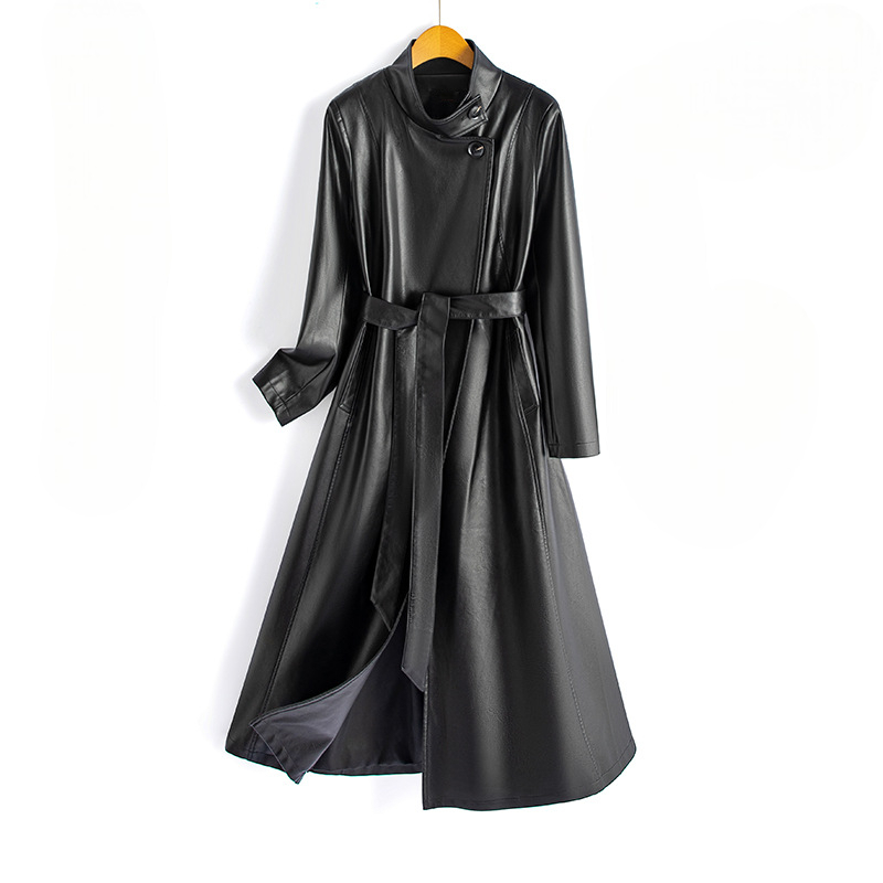 Linda | Longline Wrap Coat With Asymmetric Neckline