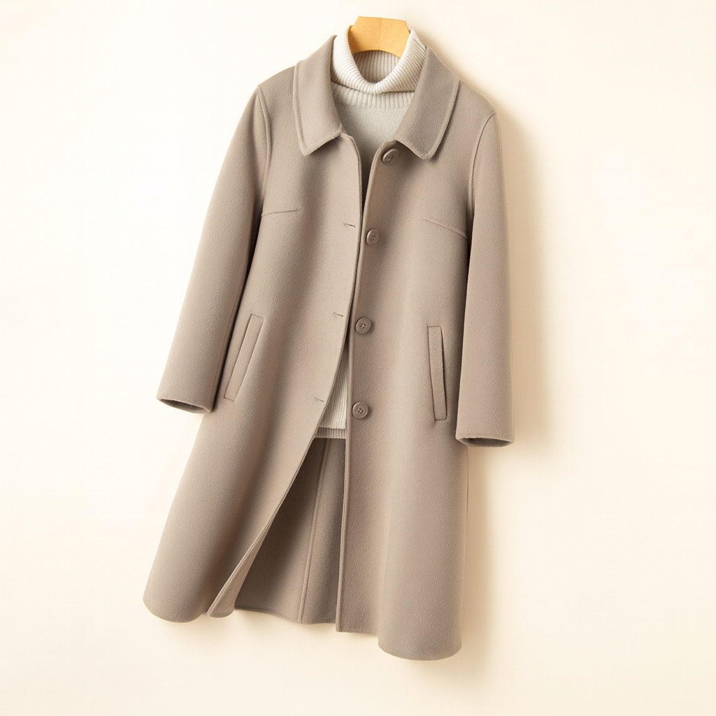 Charlotte | Mid Length Coat With Clean Tailored Silhouette