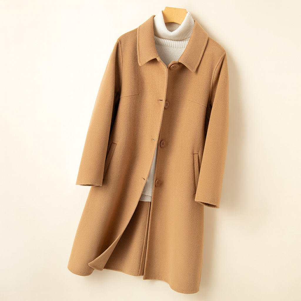 Charlotte | Mid Length Coat With Clean Tailored Silhouette