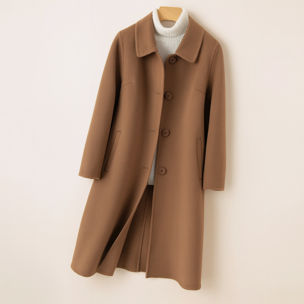 Charlotte | Mid Length Coat With Clean Tailored Silhouette