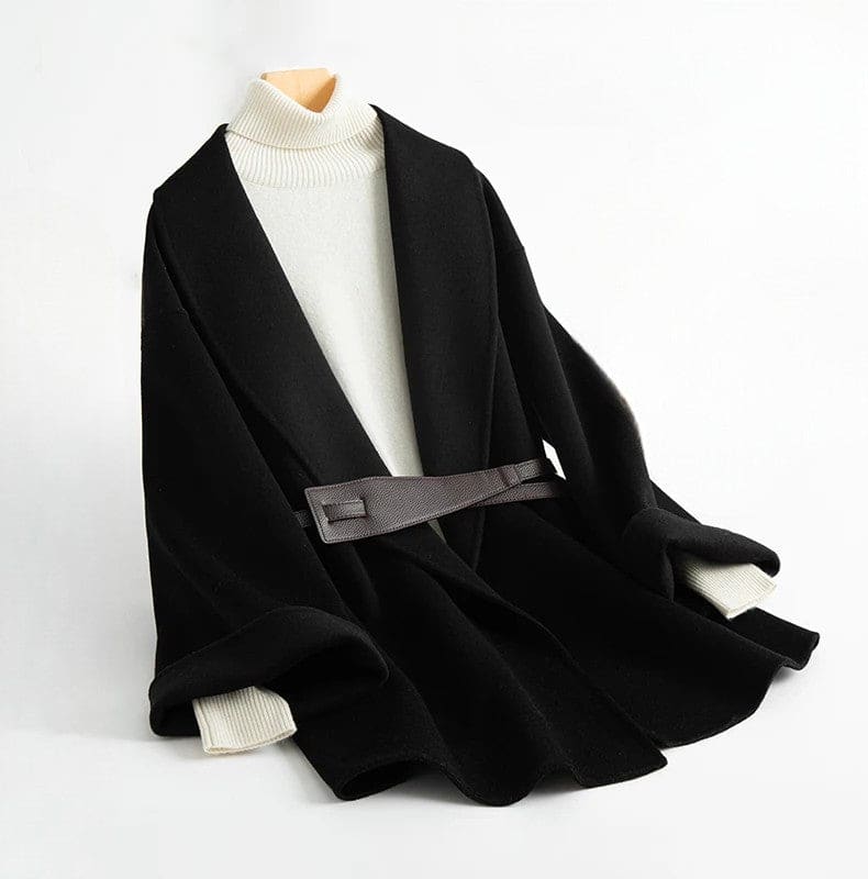 Nicola | Wrap Coat With Kimono Inspired Silhouette And Adjustable Belt