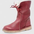 Anne | Cozy Ankle Boots with Faux Fur Cuff and Lace-Up Detail
