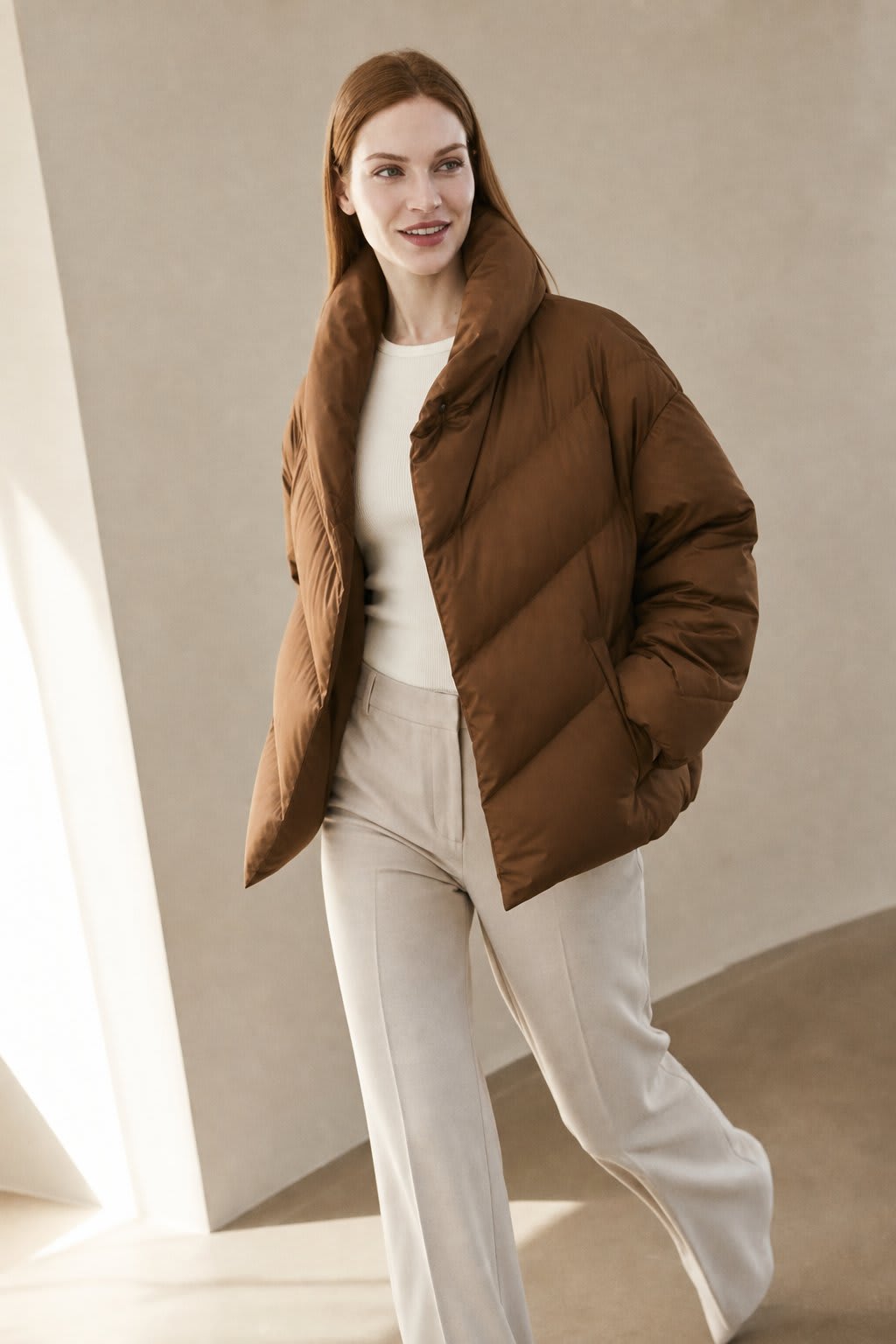 Valerie | hooded quilted puffer jacket with cropped relaxed fit