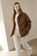 Valerie | hooded quilted puffer jacket with cropped relaxed fit