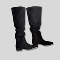 Florence | Knee High Boots with Soft Slouch Design and Low Heel