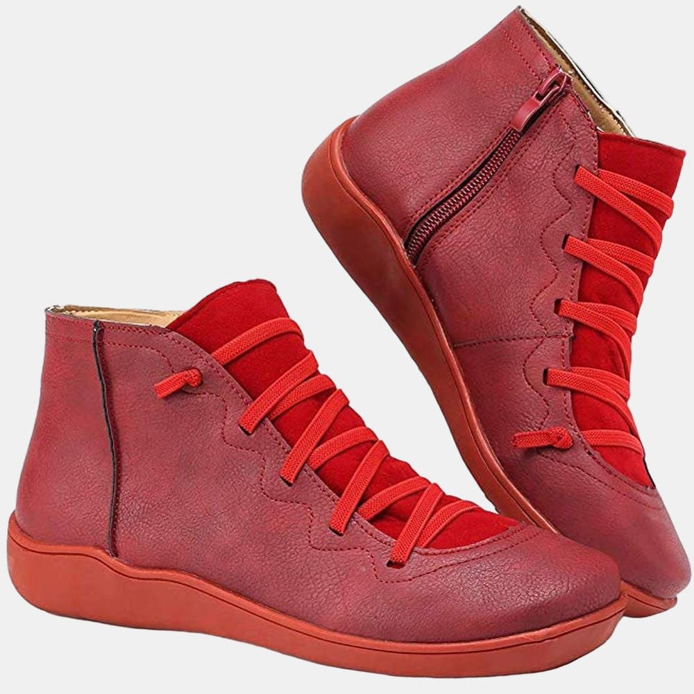 Leah | Lace-Up Ankle Boots with Cushioned Support