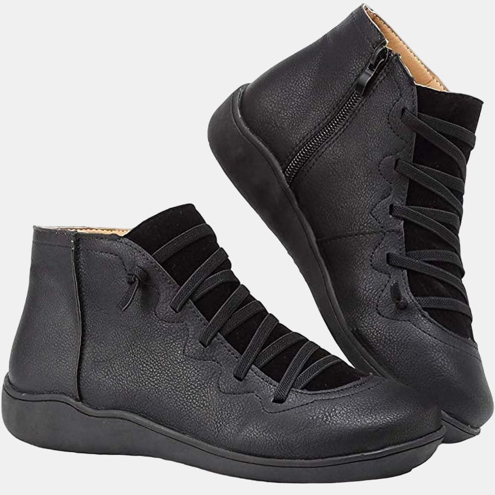 Leah | Lace-Up Ankle Boots with Cushioned Support
