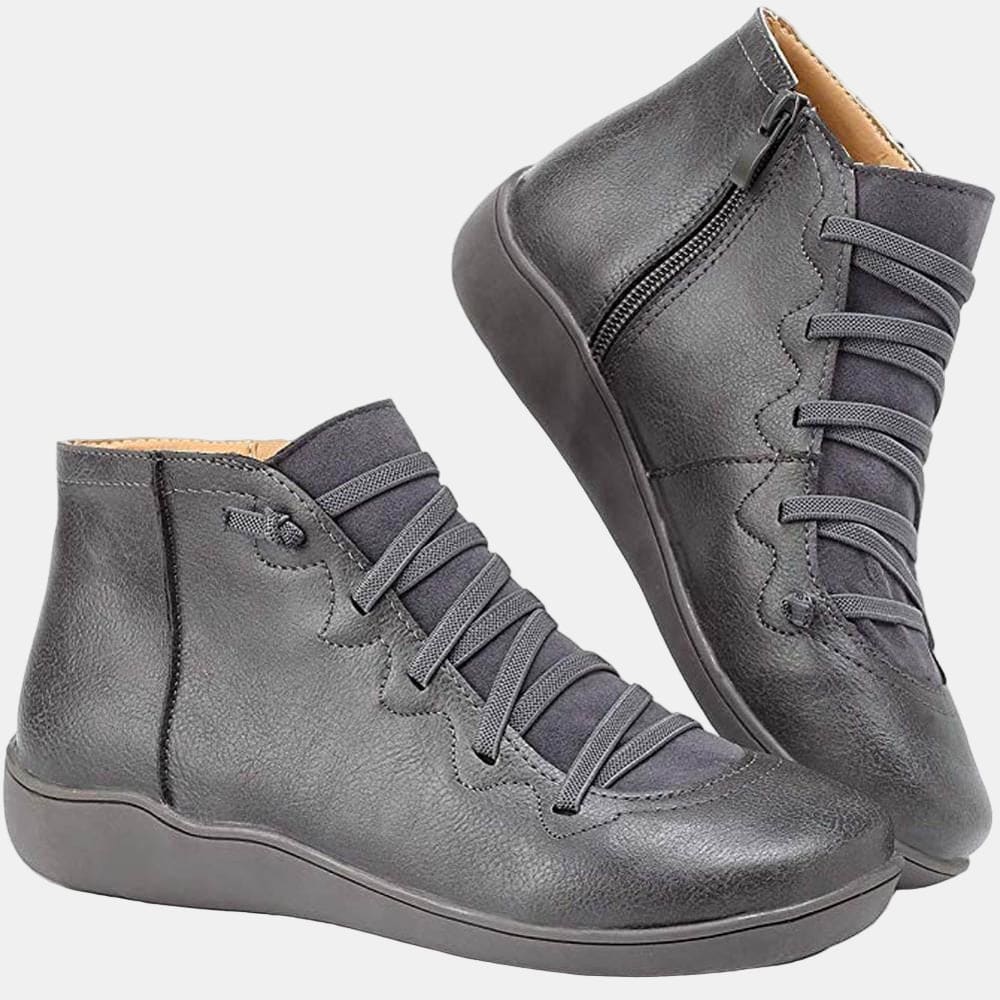 Leah | Lace-Up Ankle Boots with Cushioned Support