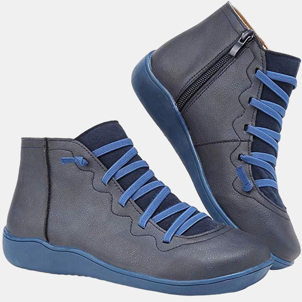 Leah | Lace-Up Ankle Boots with Cushioned Support