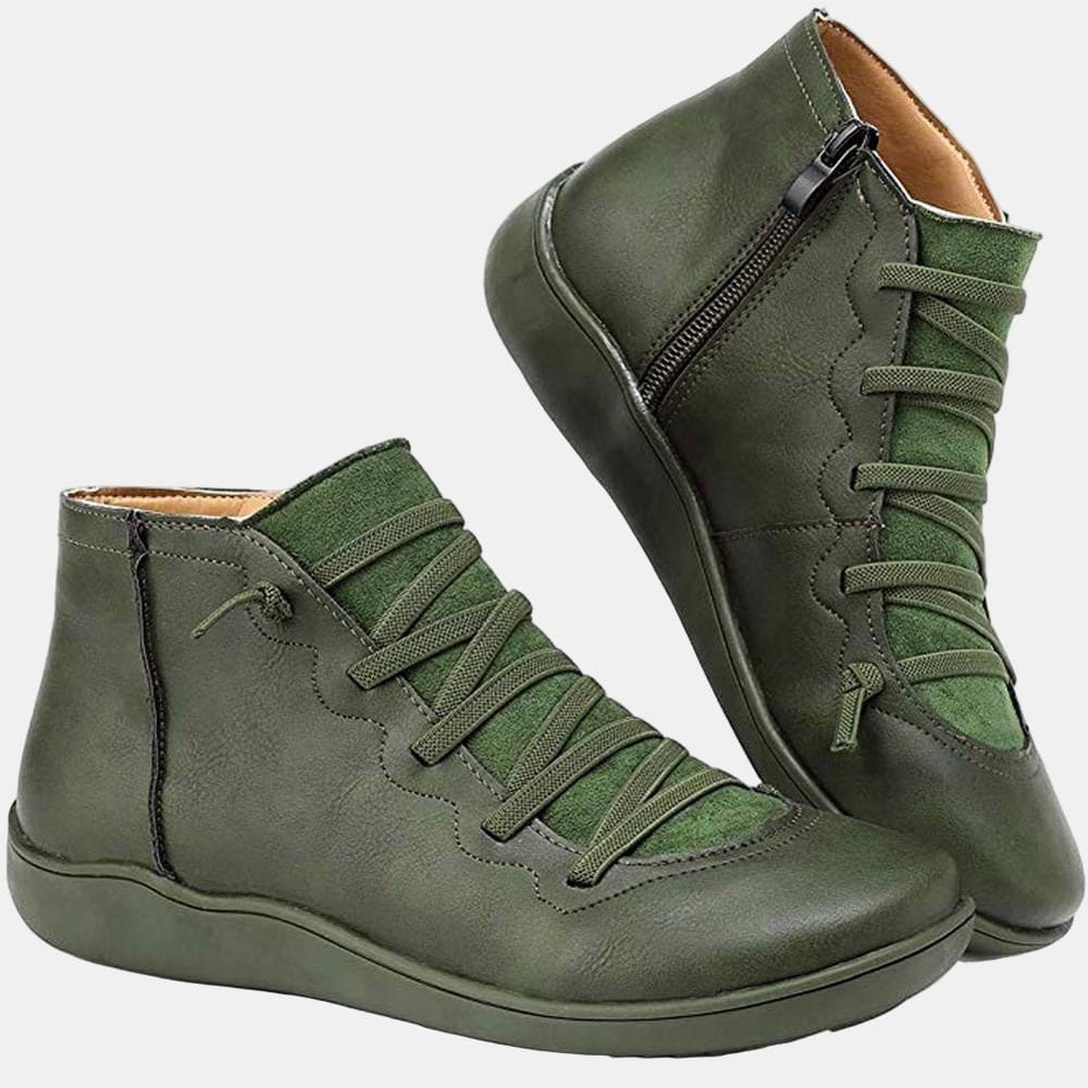 Leah | Lace-Up Ankle Boots with Cushioned Support