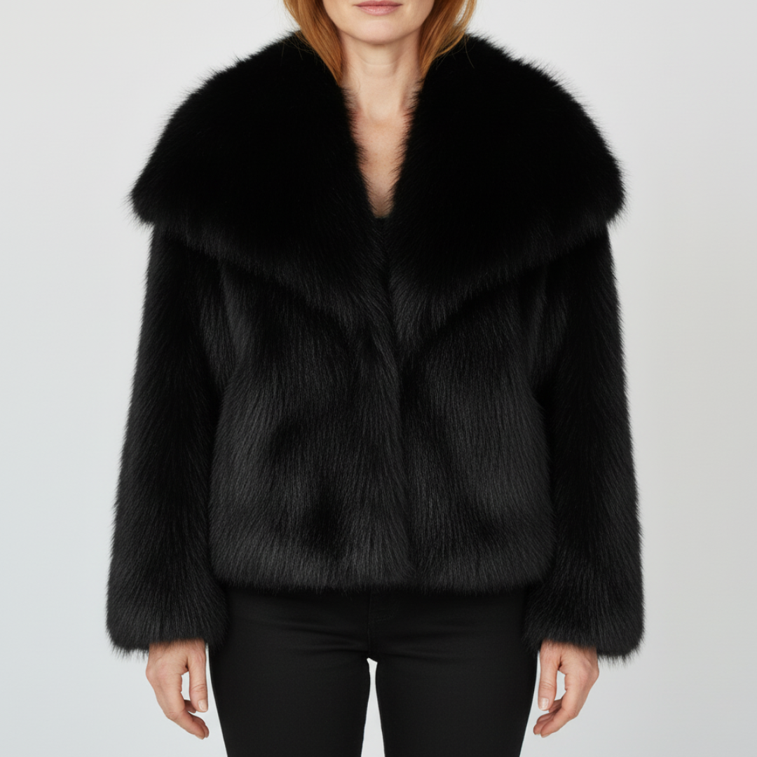 Florence | Luxe Cropped Jacket with Oversized Collar