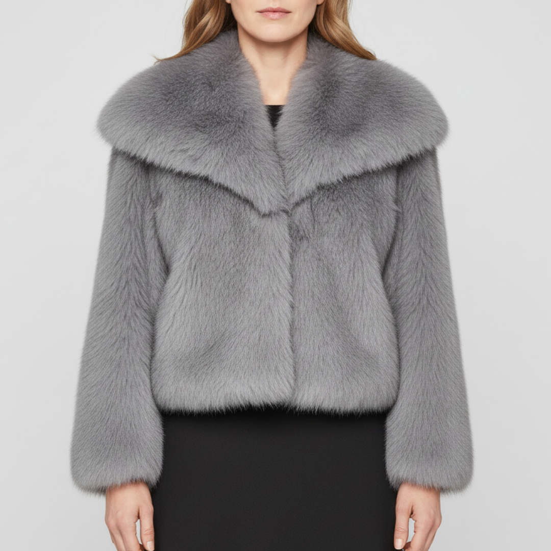 Florence | Luxe Cropped Jacket with Oversized Collar