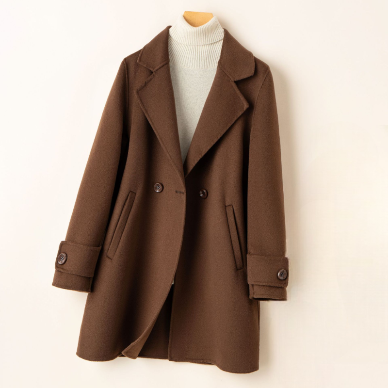 Judith | Tailored Double Breasted Coat With Notched Lapels