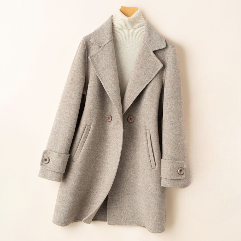 Judith | Tailored Double Breasted Coat With Notched Lapels