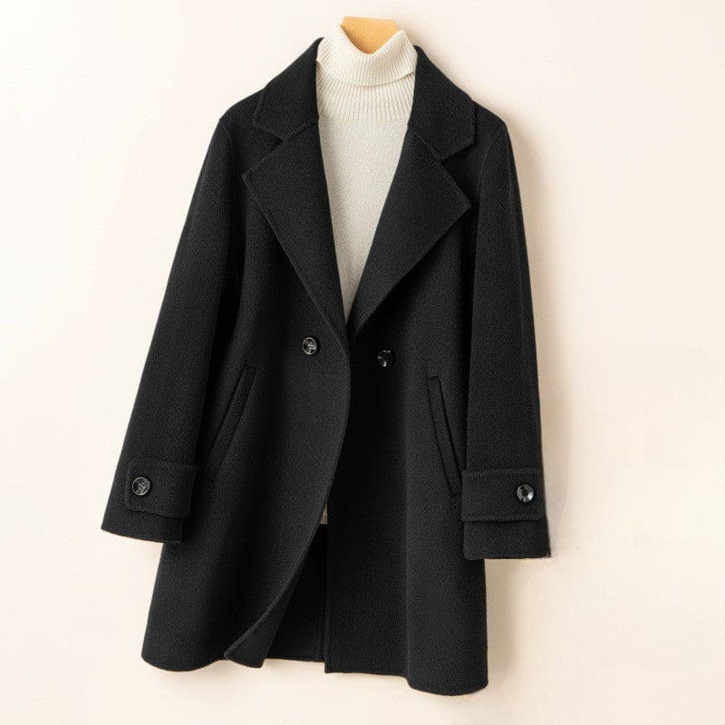 Judith | Tailored Double Breasted Coat With Notched Lapels
