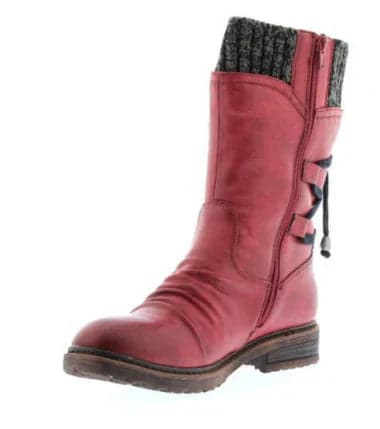 Abigail | Mid-Calf Boots With Lace-Up Detail And Studded Accents