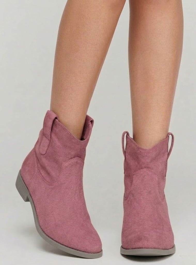 Caroline | Slouch Ankle Boots with Pull Tabs and Low Block Heel