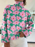 Lauren | Turtleneck Sweater with Bold Floral Pattern