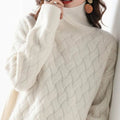 Ruby | Turtleneck Sweater with Relaxed Fit and Cable Knit Detail