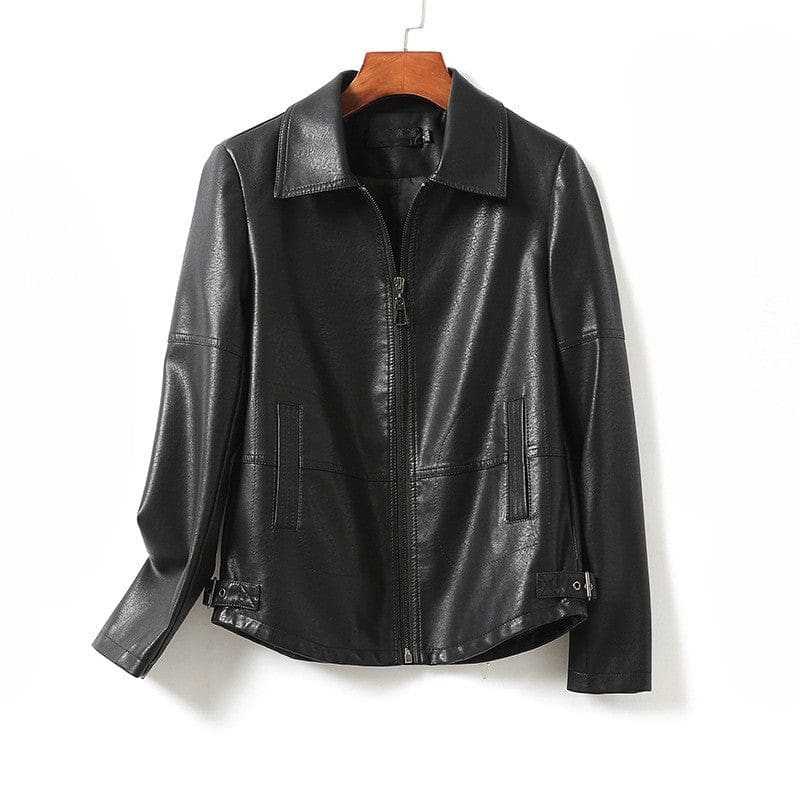 Jean | Zip Front Jacket With Point Collar And Adjustable Side Tabs