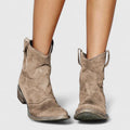Diane | Western Ankle Boots with Slouchy Silhouette and Low Stacked Heel